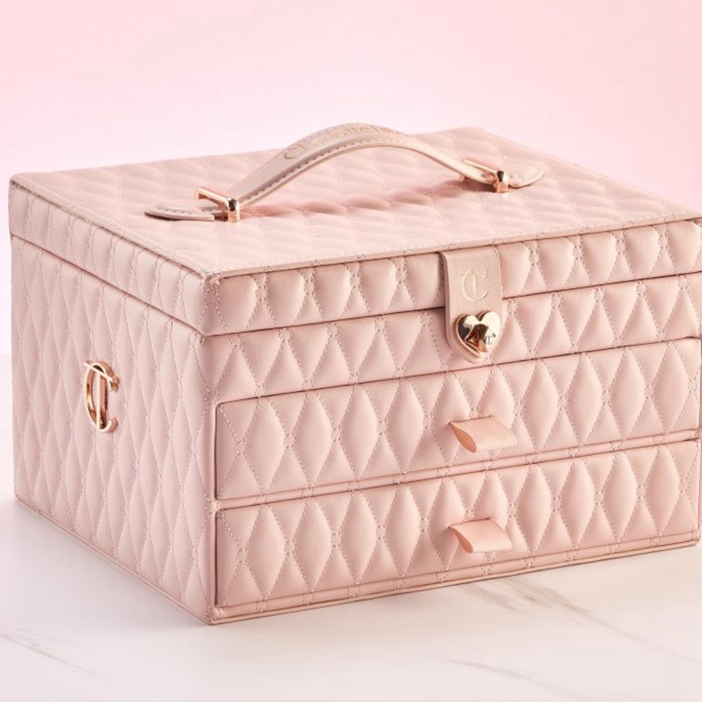 Charlotte Tilbury Quilted Pink Box with Top Handle